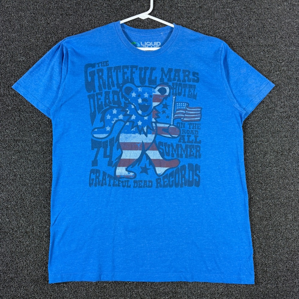 Liquid Blue Grateful Dead Mars Hotel Heather Poly-Cotton T-Shirt Men's Large Tee